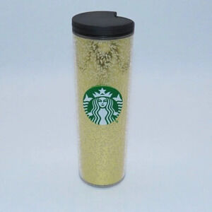 Starbucks 2020 16oz Gold Champagne Bubbles Travel Cup Tumbler with Black Lid